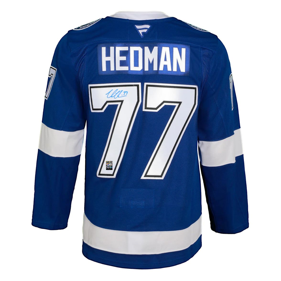 Victor Hedman Signed Tampa Bay Lightning Fanatics Premium Home Blue Jersey