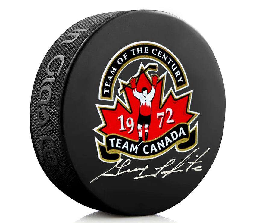 Guy Lapointe Signed Team Canada 1972 Summit Series Puck
