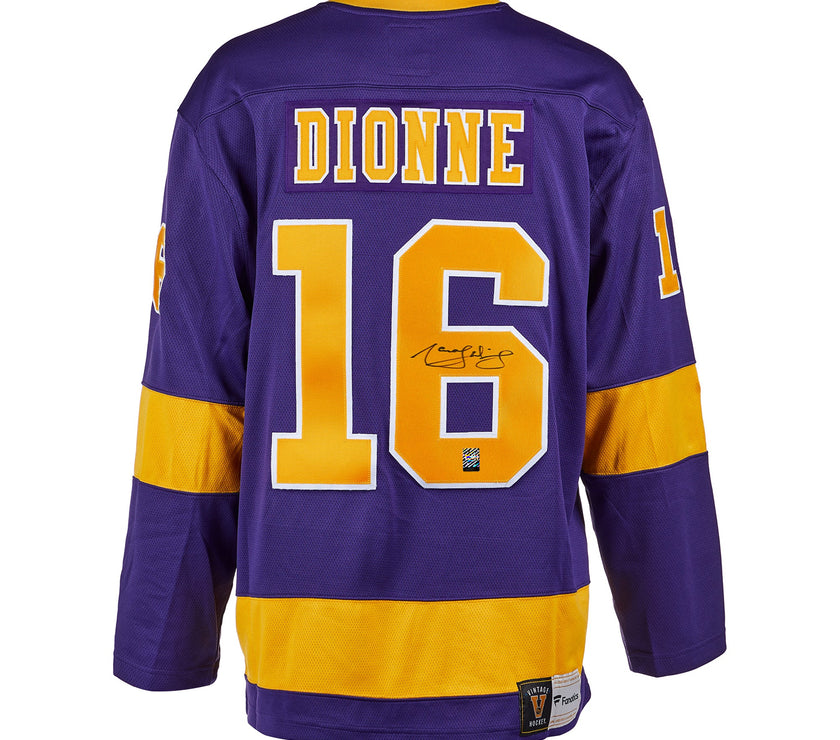 Marcel Dionne Signed Los Angeles Kings Fanatics Vintage Purple Jersey