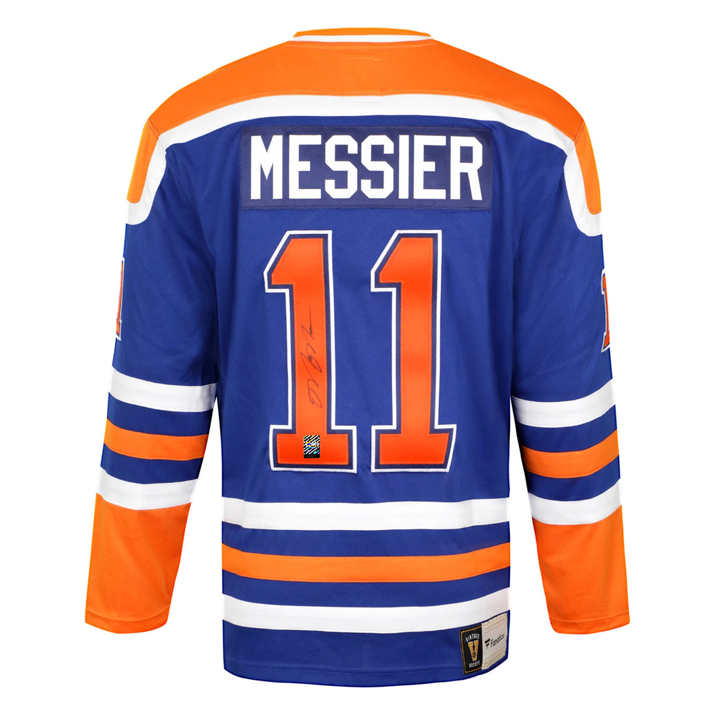Mark Messier Signed Edmonton Oilers Fanatics Vintage Blue Jersey