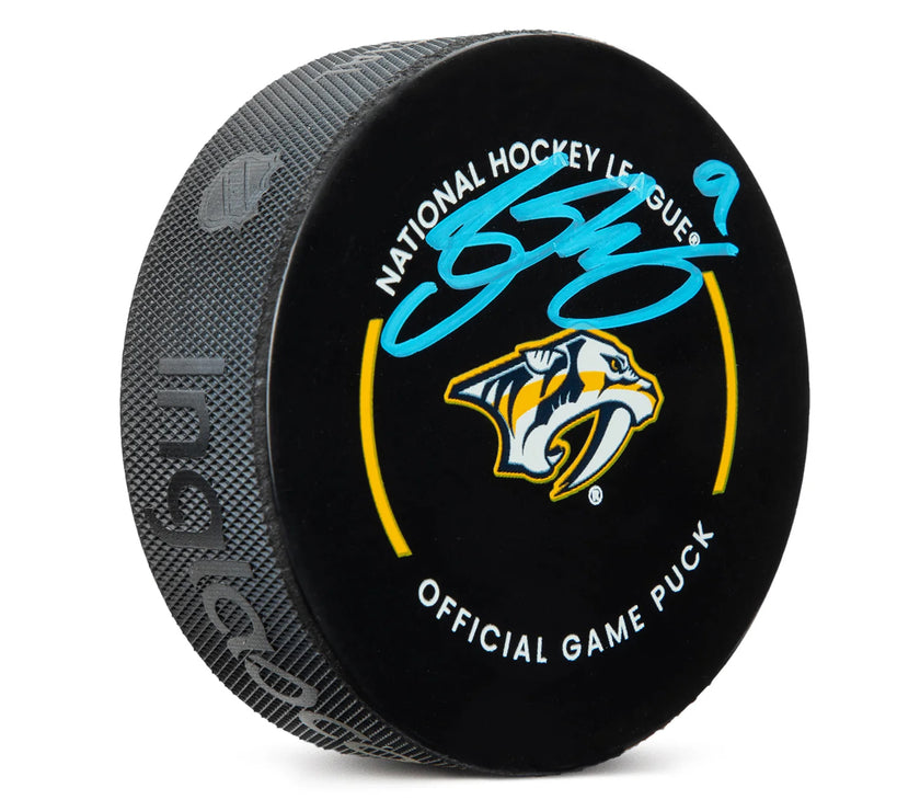 Filip Forsberg Signed Nashville Predators Official Game Puck