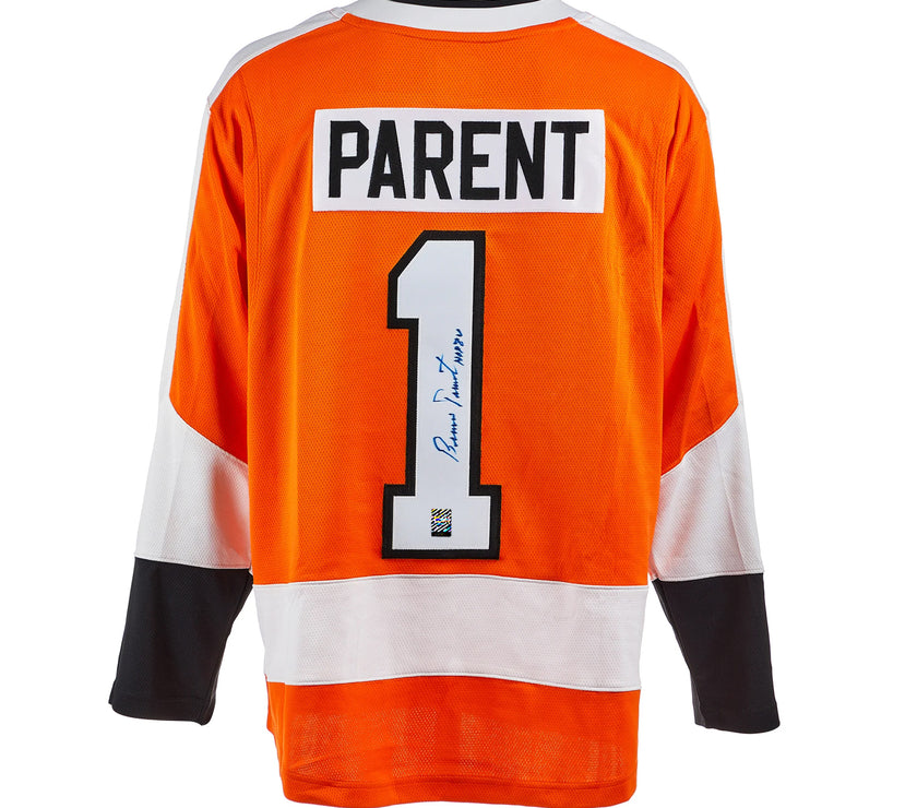 Bernie Parent Signed Philadelphia Flyers Fanatics Breakaway Home Orange Jersey