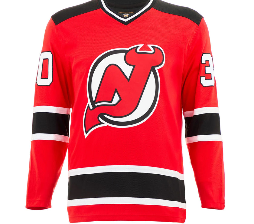 Martin Brodeur Signed New Jersey Devils Fanatics Vintage Red Jersey