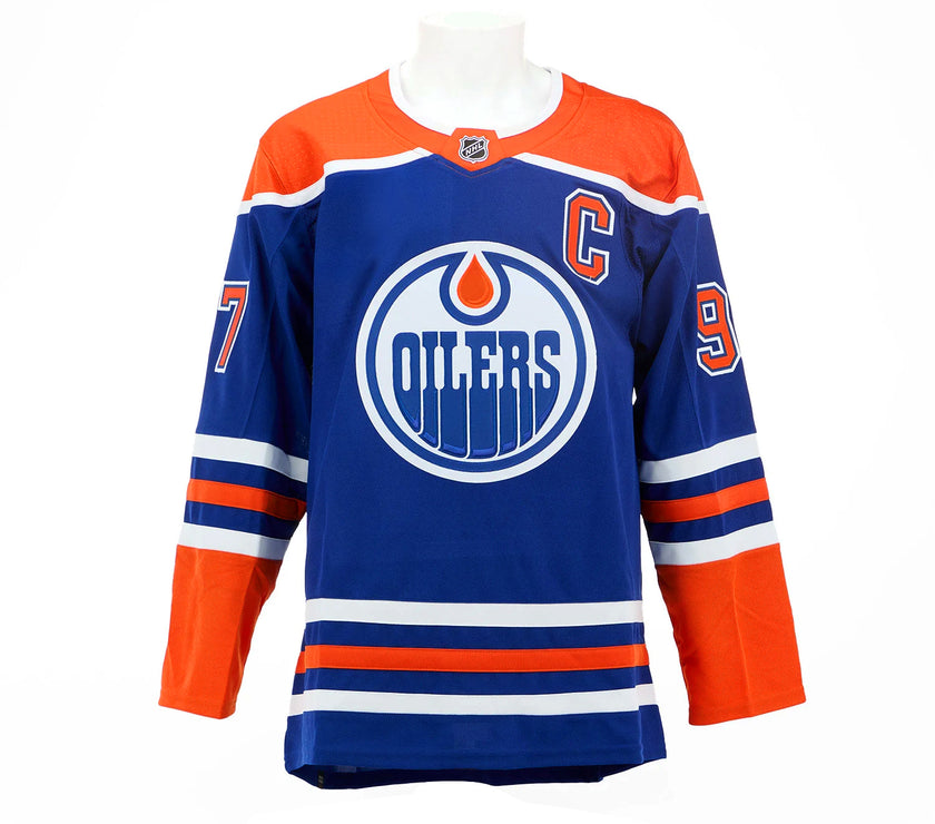Connor McDavid Signed Edmonton Oilers Adidas Pro Home Blue Jersey