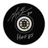 Rondelle signée par Gerry Cheevers des Bruins de Boston