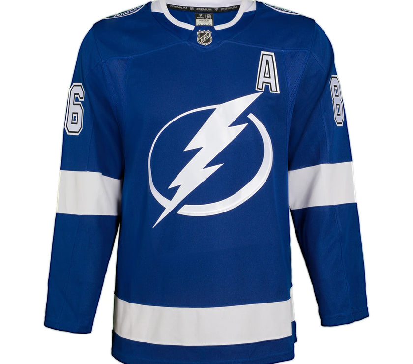 Nikita Kucherov Signed Tampa Bay Lightning Fanatics Premium Home Blue Jersey