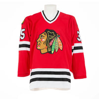 Tony Esposito Signed & Inscribed Chicago Blackhawks CCM Vintage Red Jersey