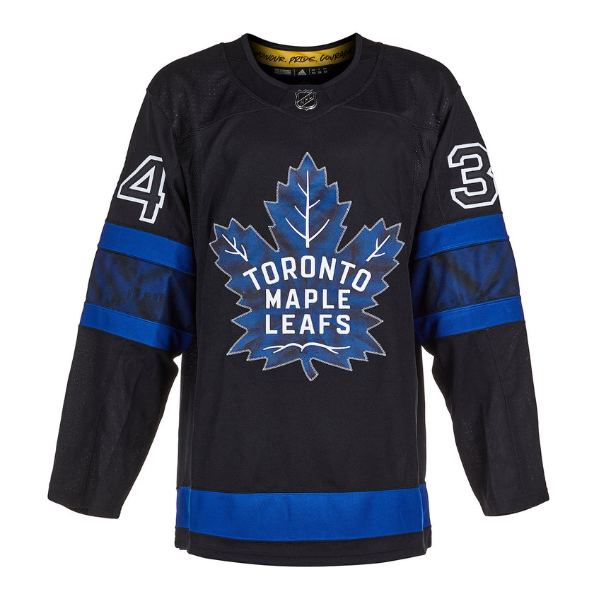 Camiseta Adidas Pro Flipside de los Toronto Maple Leafs firmada por Auston Matthews con la inscripción "2022 Hart"