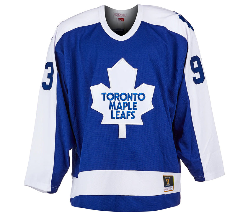 Doug Gilmour a signé le maillot vintage des Maple Leafs de Toronto
