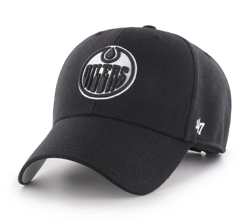 Edmonton Oilers NHL Basic 47 MVP Black & White Cap