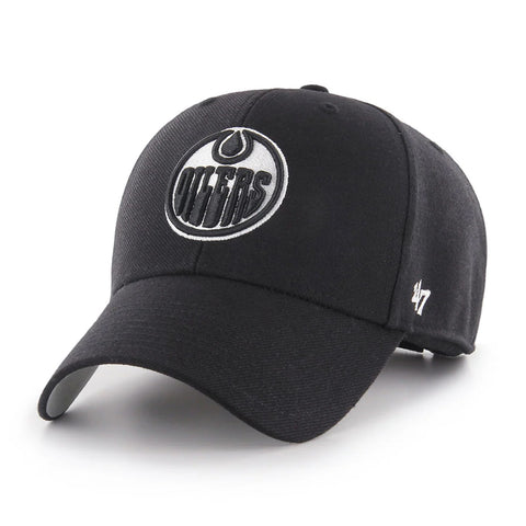 Edmonton Oilers NHL Basic 47 MVP Black & White Cap
