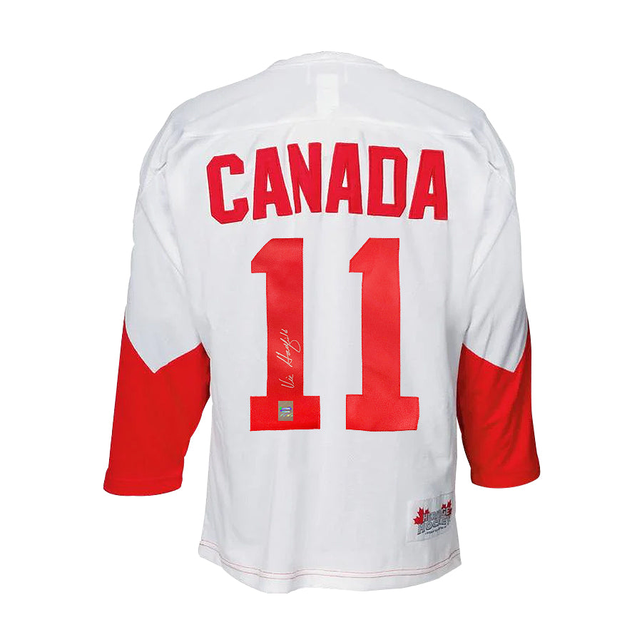 Vic Hadfield Signed Team Canada 1972 Summit Series Away White Jersey