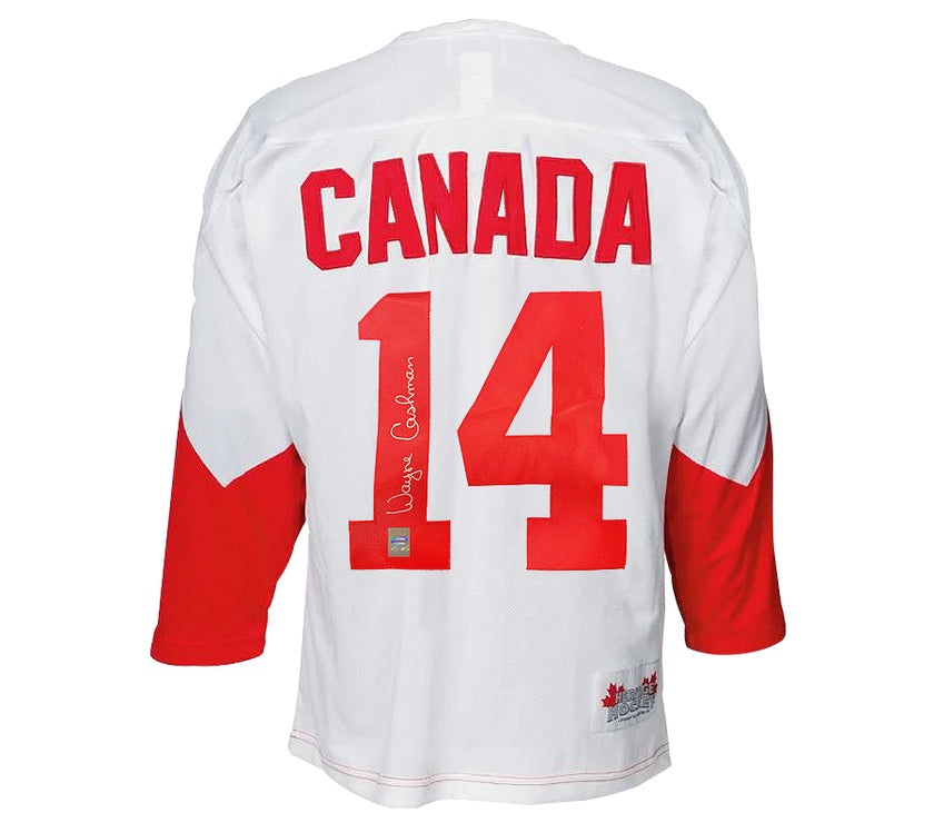 Wayne Cashman Signed Team Canada 1972 Summit Series Away White Jersey