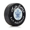 Bobby Baun Signed Toronto Maple Leafs Puck with Stanley Cup Note