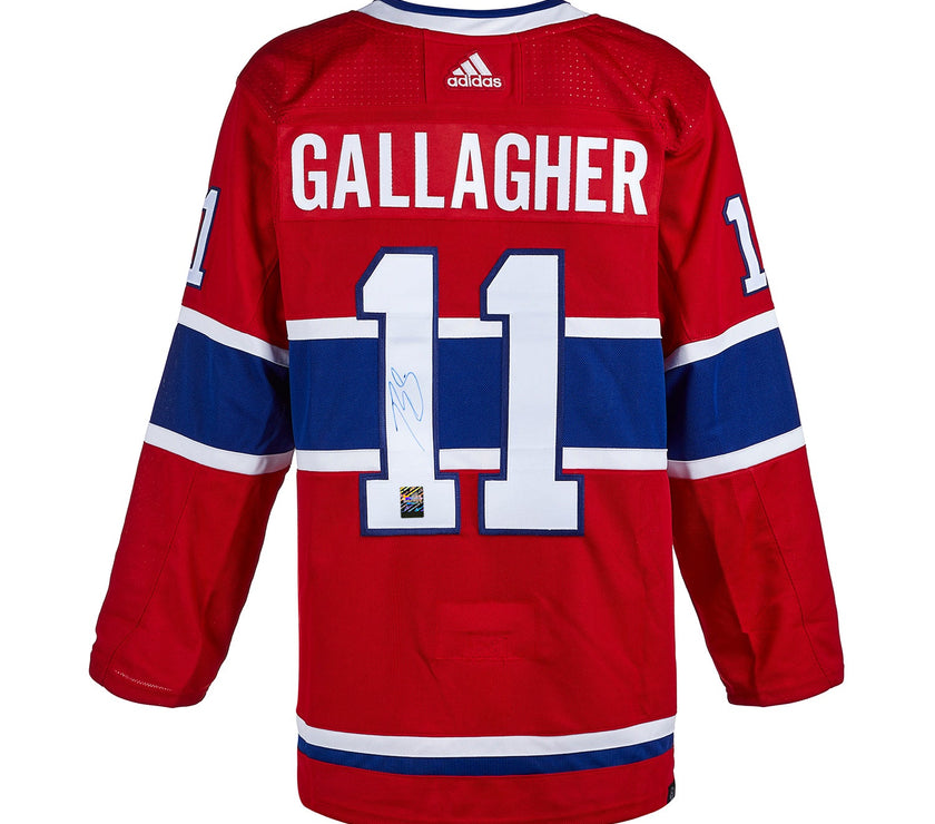 Brendan Gallagher Signed Montreal Canadiens Adidas Pro Home Red Jersey