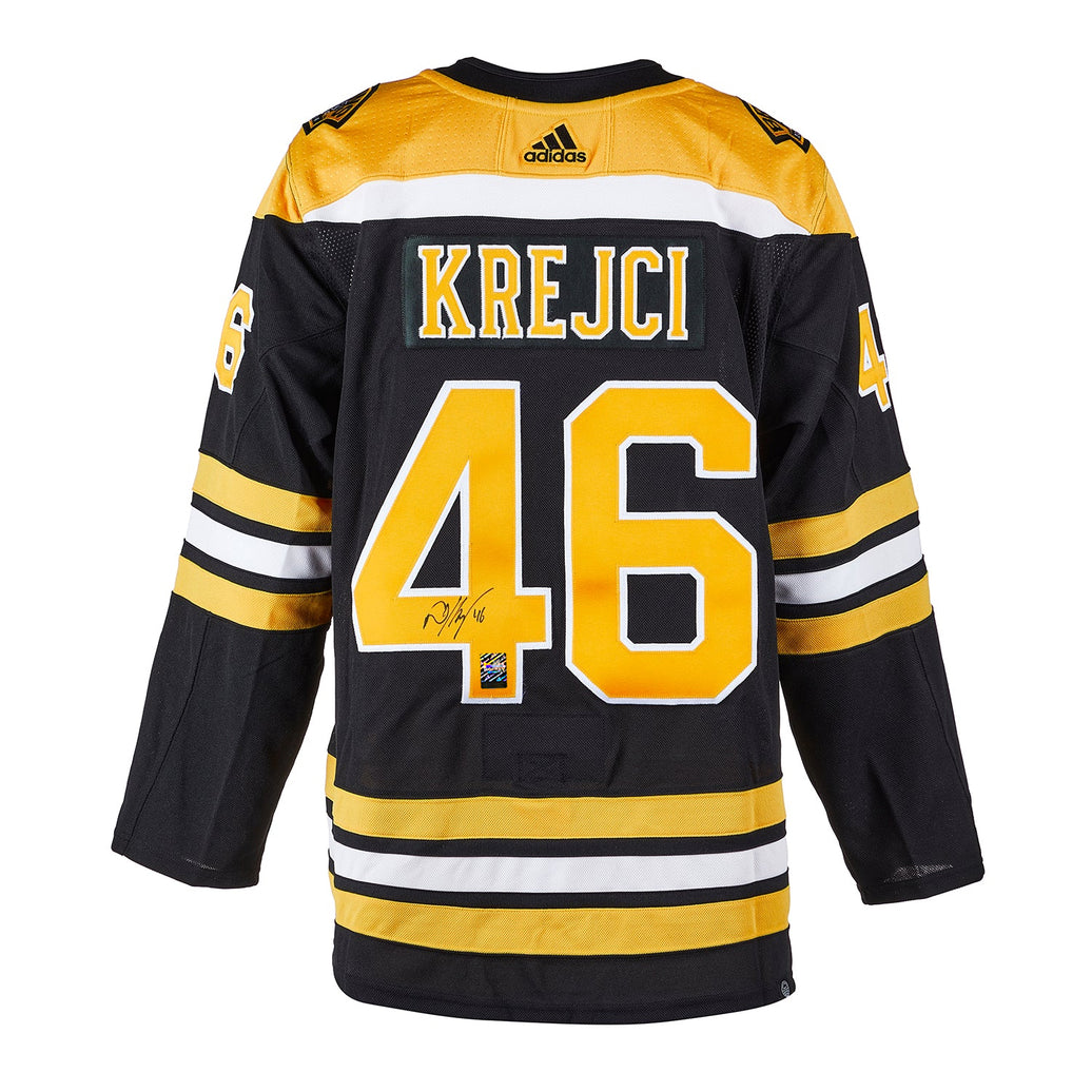 David Krejci Signed Boston Bruins Adidas Pro Home Black Jersey