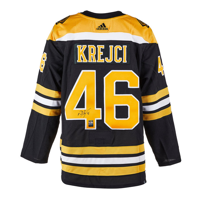 David Krejci Signed Boston Bruins Adidas Pro Home Black Jersey