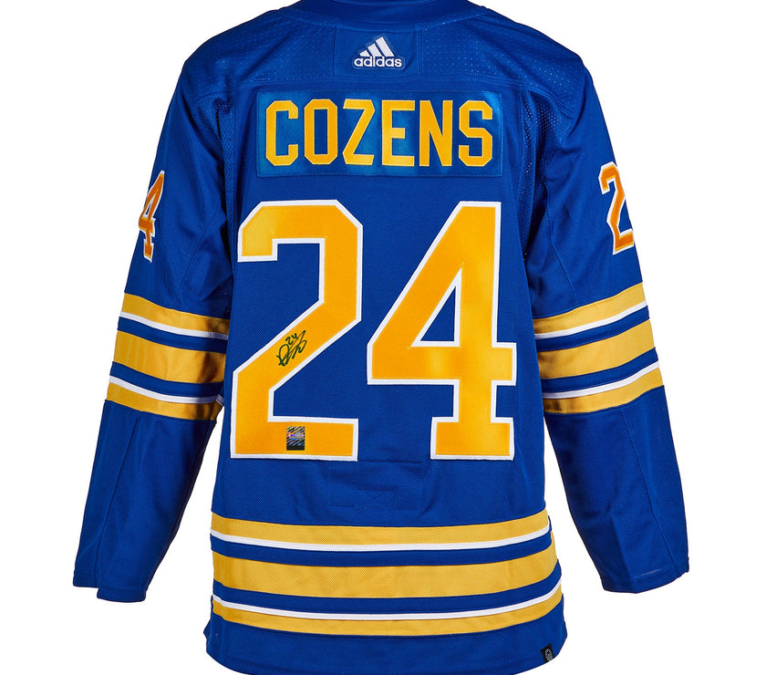 Dylan Cozens Signed Buffalo Sabres Adidas Pro Home Blue Jersey