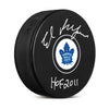 Ed Belfour Signed Toronto Maple Leafs Puck with HOF Note