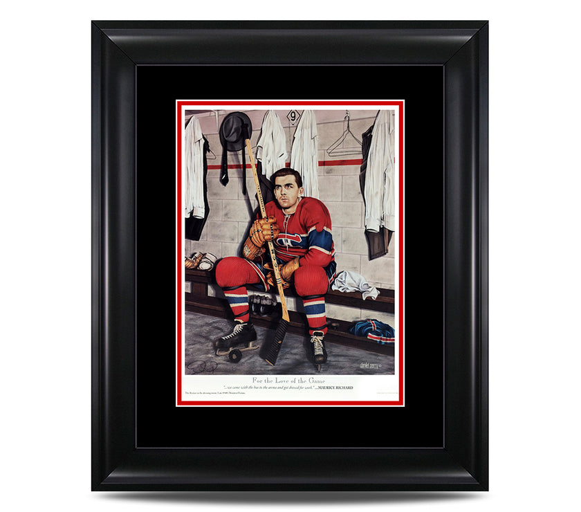 For the Love of the Game – Maurice Richard Montreal Canadiens 12 x 15 Legends Series Print