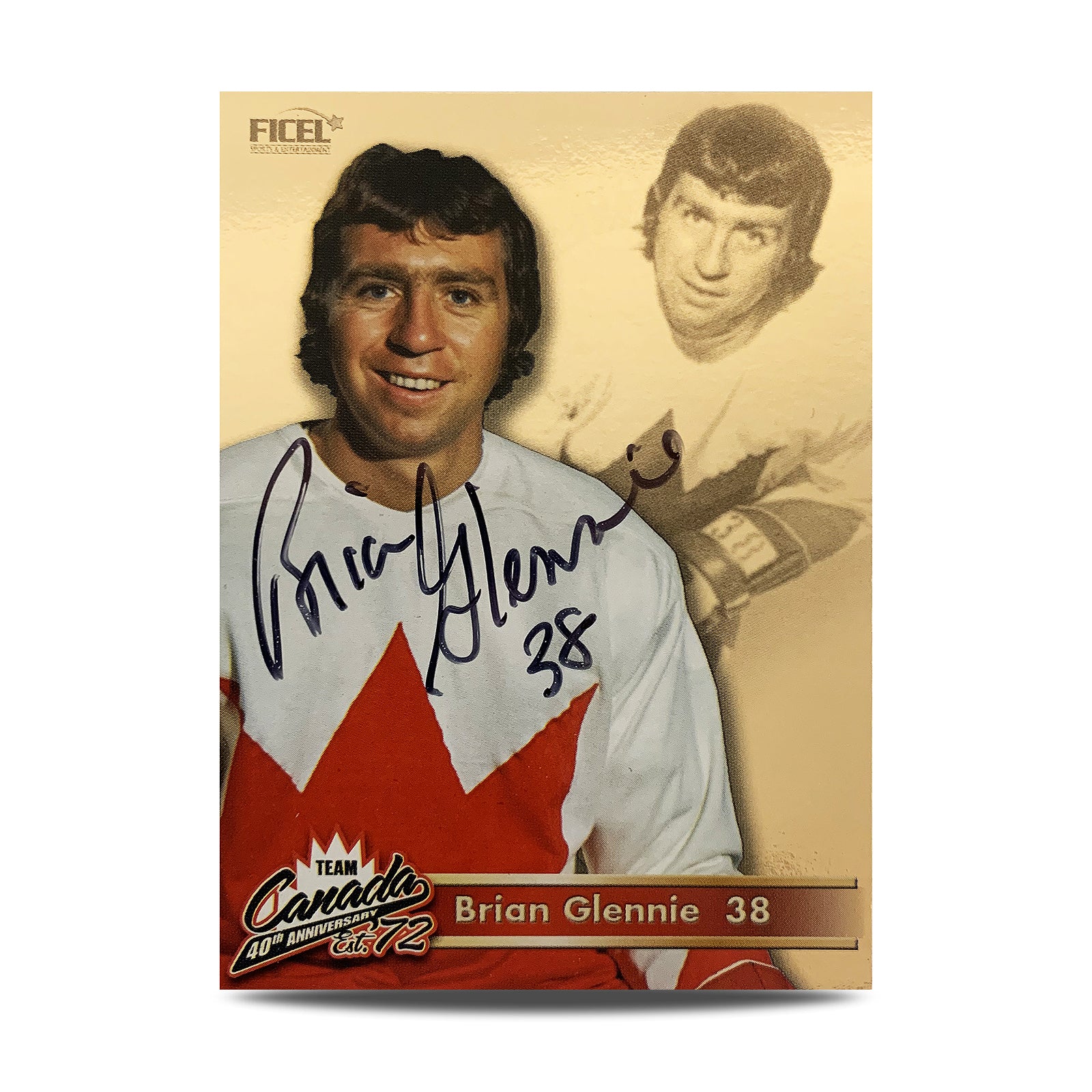 Brian Glennie #38 Signed Official 40th Anniversary Team Canada 1972 Card