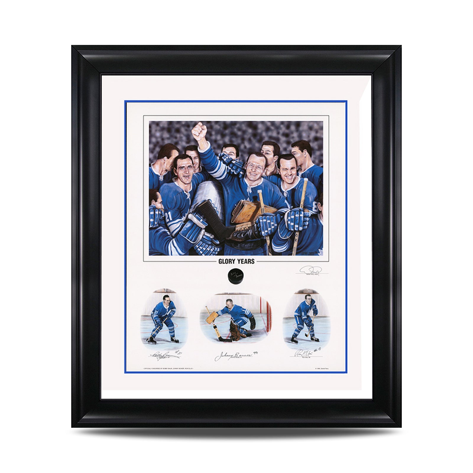 Glory Years – Bobby Baun, Johnny Bower & Ron Ellis Signed Limited Edition Print - Heritage Hockey™