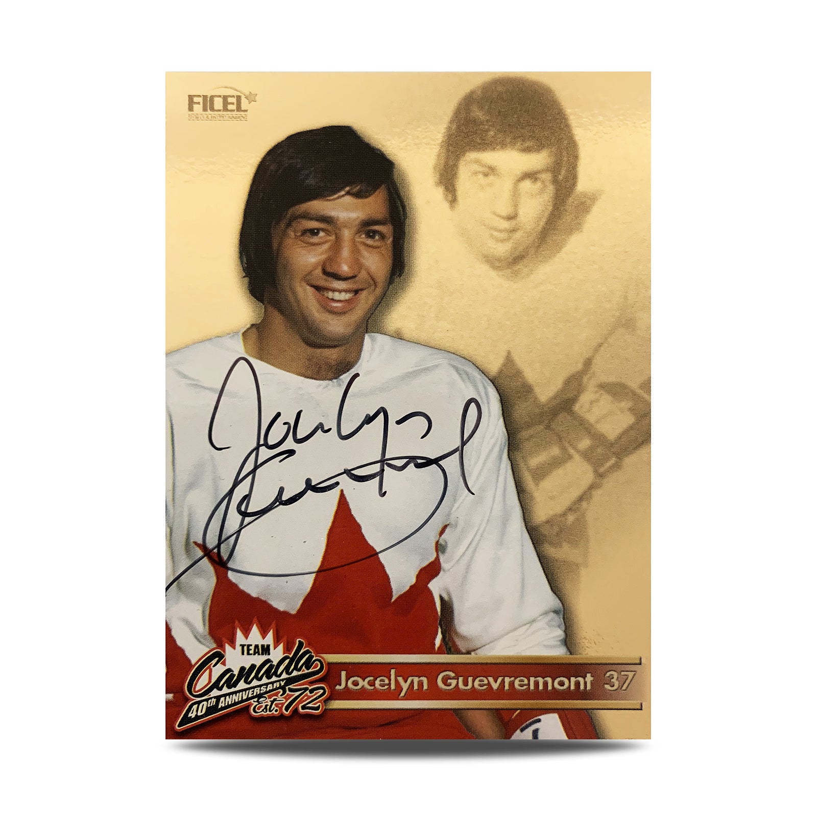 Jocelyn Guevremont #37 Signed Official 40th Anniversary Team Canada 1972 Card