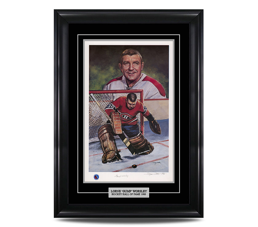 Gump Worsley Signed Montreal Canadiens Limited Edition Print