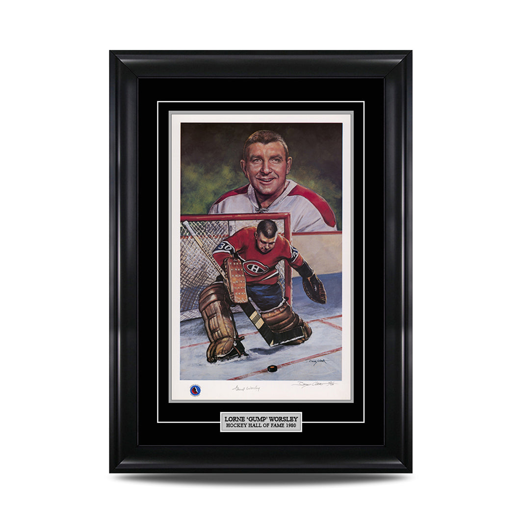 Gump Worsley Signed Montreal Canadiens Limited Edition Print