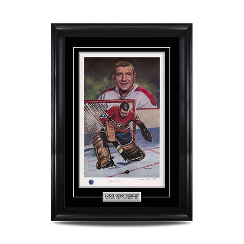 Gump Worsley a signé l'impression en édition limitée des Canadiens de Montréal