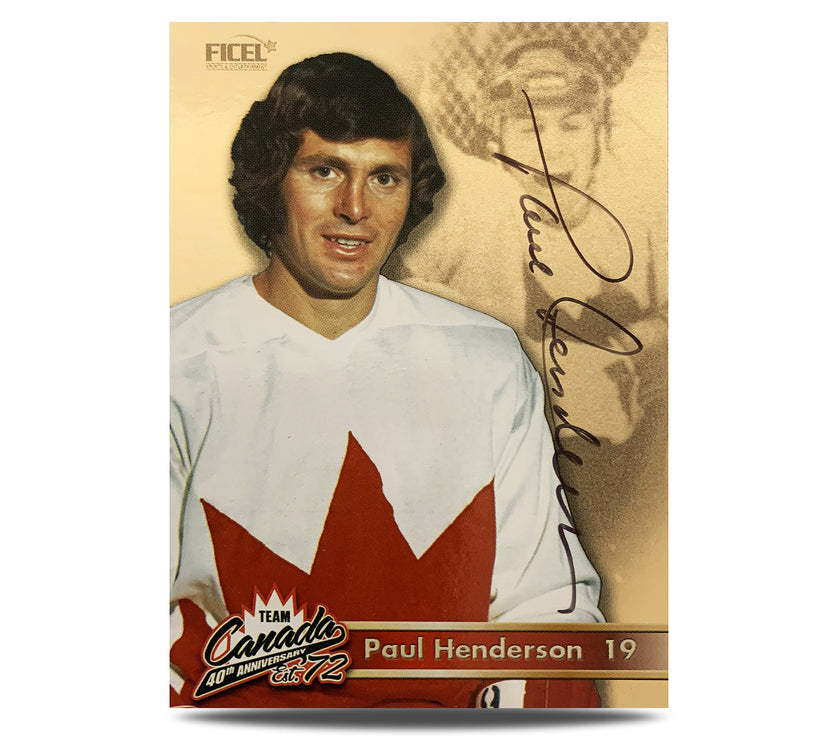 Paul Henderson #19 Signed Official 40th Anniversary Team Canada 1972 Card