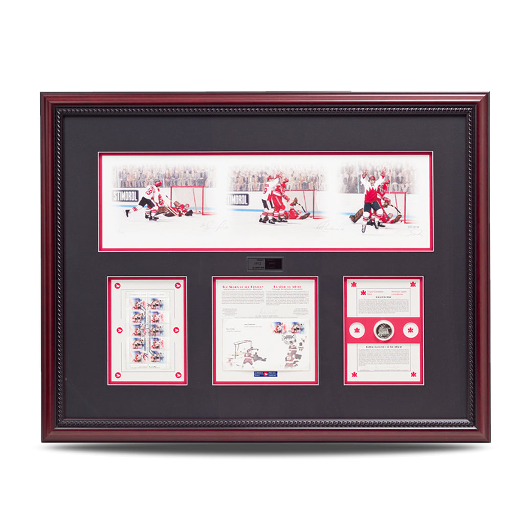 History Unfolds – Paul Henderson & Vladislav Tretiak Signed Limited Edition Summit Series Print - Heritage Hockey™