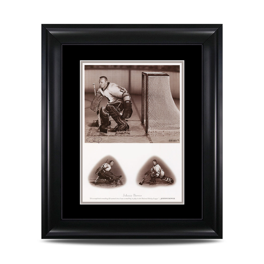 Johnny Bower Toronto Maple Leafs 9 x 11 Legends Series Print - Heritage Hockey™