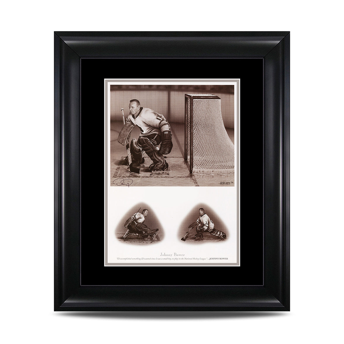 Johnny Bower Toronto Maple Leafs 9 x 11 Legends Series Print - Heritage Hockey™