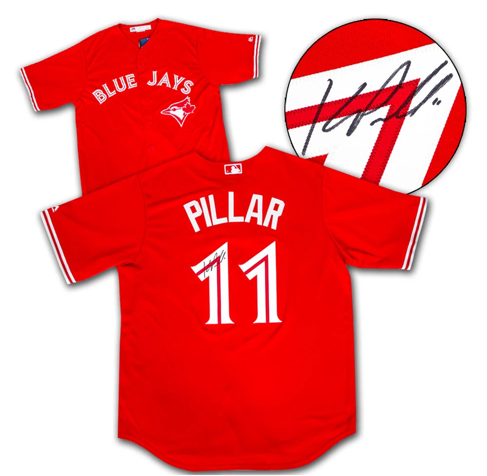 Kevin Pillar Signed Toronto Blue Jays Canada Day Red Jersey