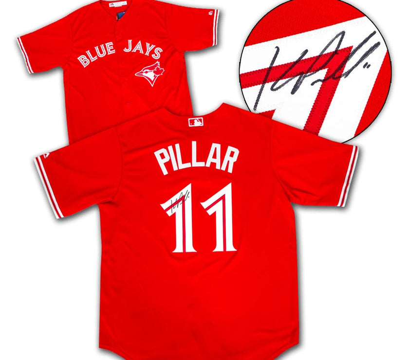 Kevin Pillar a signé le maillot des Blue Jays de Toronto du Canada