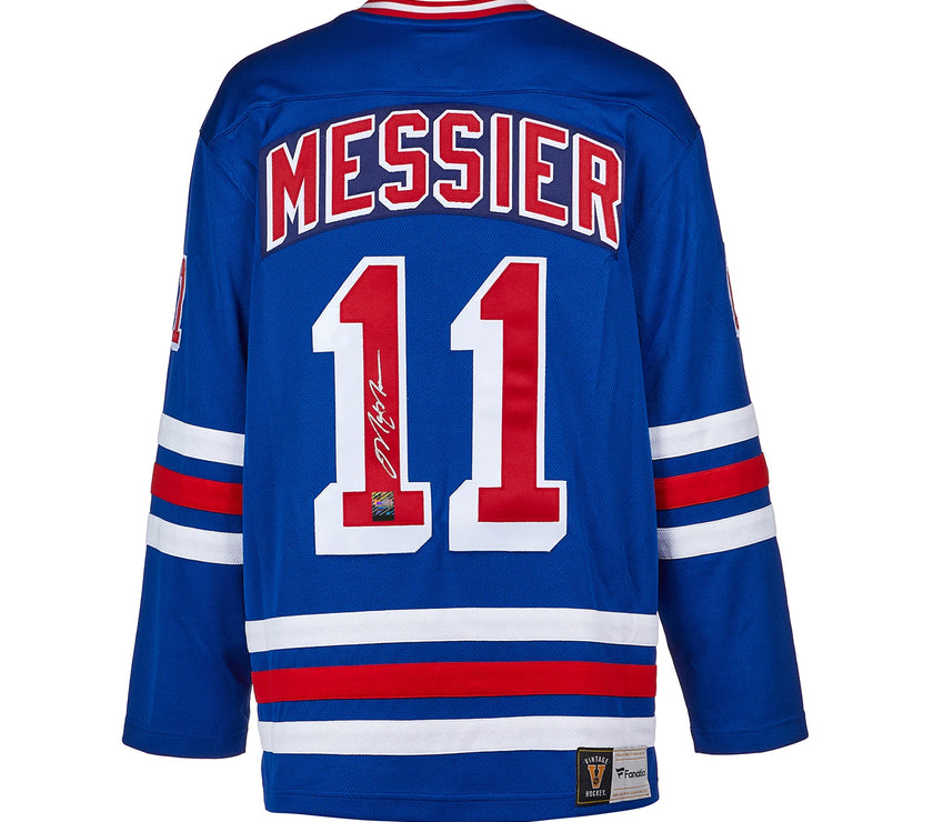 Mark Messier Signed New York Rangers Fanatics Vintage Blue Jersey