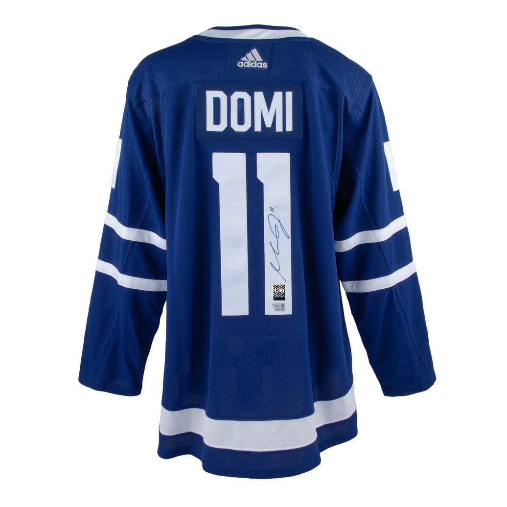 Max Domi Signed Toronto Maple Leafs Adidas Pro Home Blue Jersey