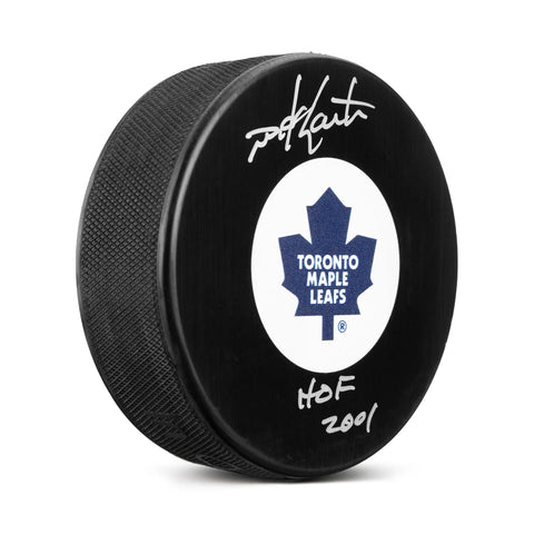 Mike Gartner Signed Toronto Maple Leafs Puck with HOF Note