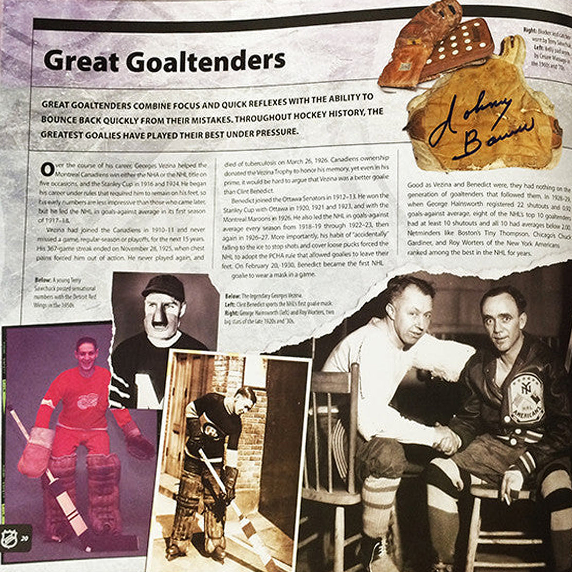 Johnny Bower Signed "The Official NHL Hockey Treasures" Collectible Book - Heritage Hockey™