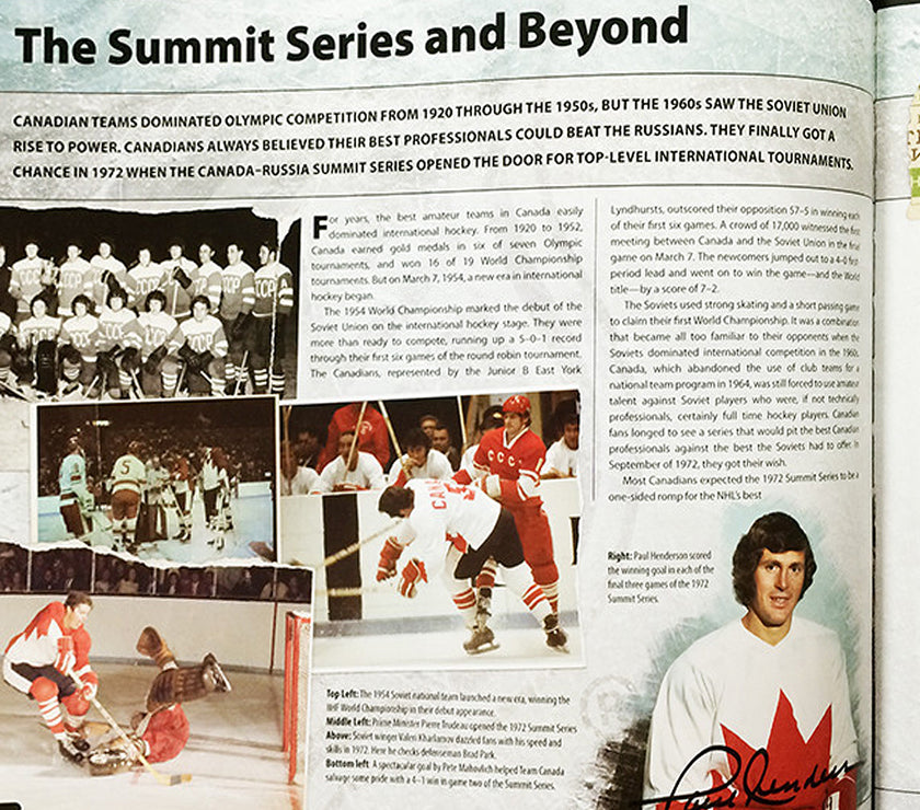 Paul Henderson Signed "The Official NHL Hockey Treasures" Collectible Book - Heritage Hockey™
