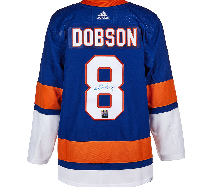 Noah Dobson Signed New York Islanders Adidas Pro Home Blue Jersey