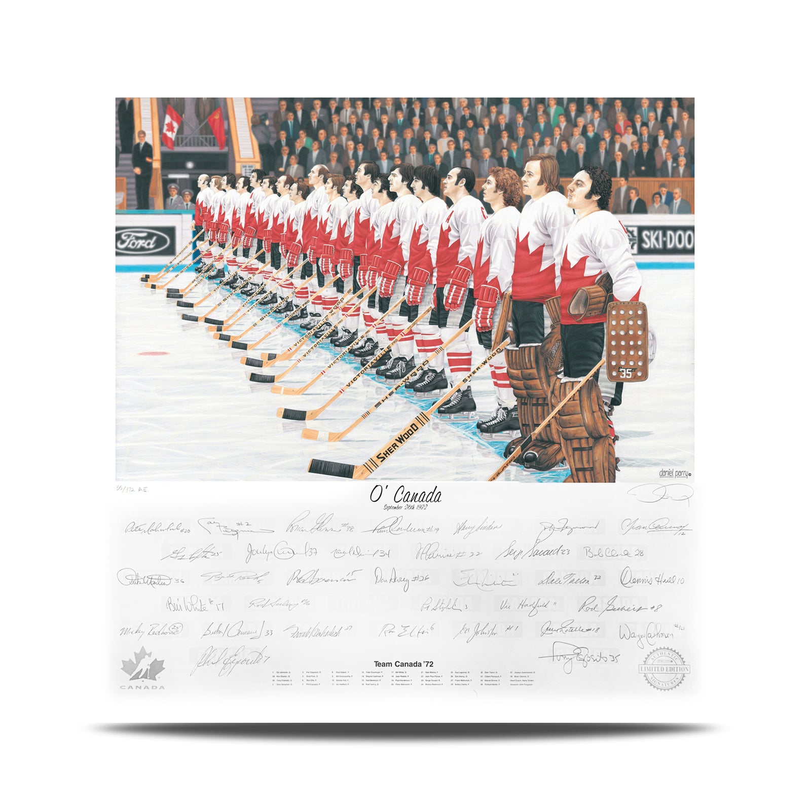 O' Canada Team Canada 1972 Summit Series Signed Anniversary Edition Print /172