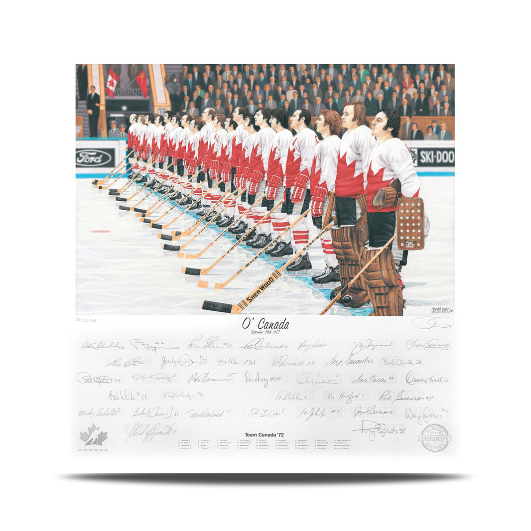 O' Canada Team Canada 1972 Summit Series Signed Anniversary Edition Print /172