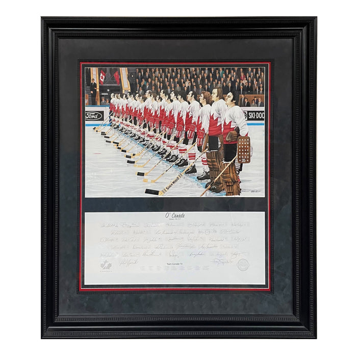 O' Canada Signed Framed Original Painting by Artist Daniel Parry - 35 Signatures