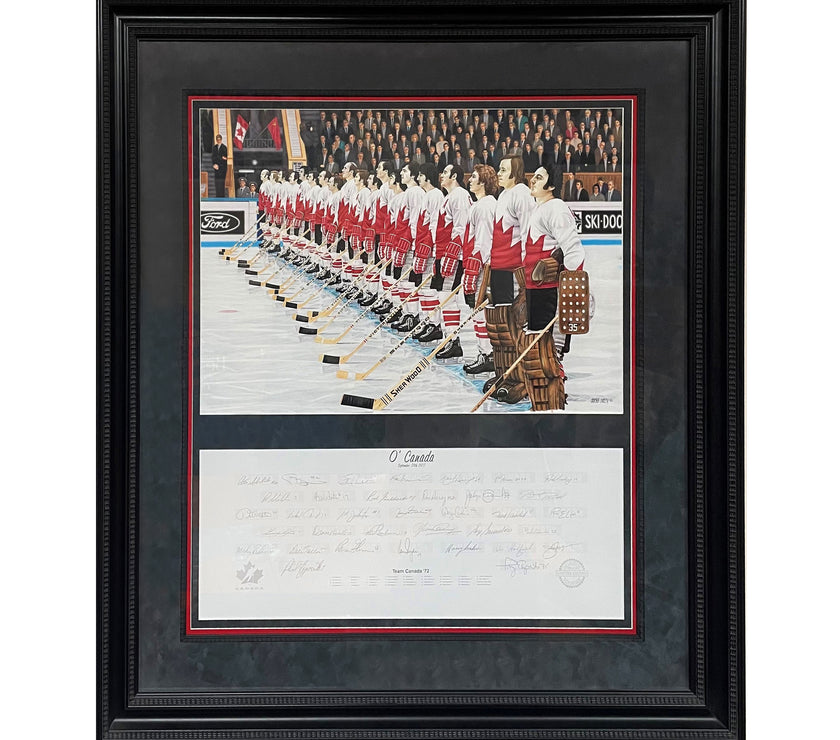 O' Canada Signed Framed Original Painting by Artist Daniel Parry - 35 Signatures