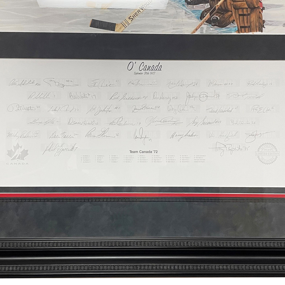 O' Canada Signed Framed Original Painting by Artist Daniel Parry - 35 Signatures