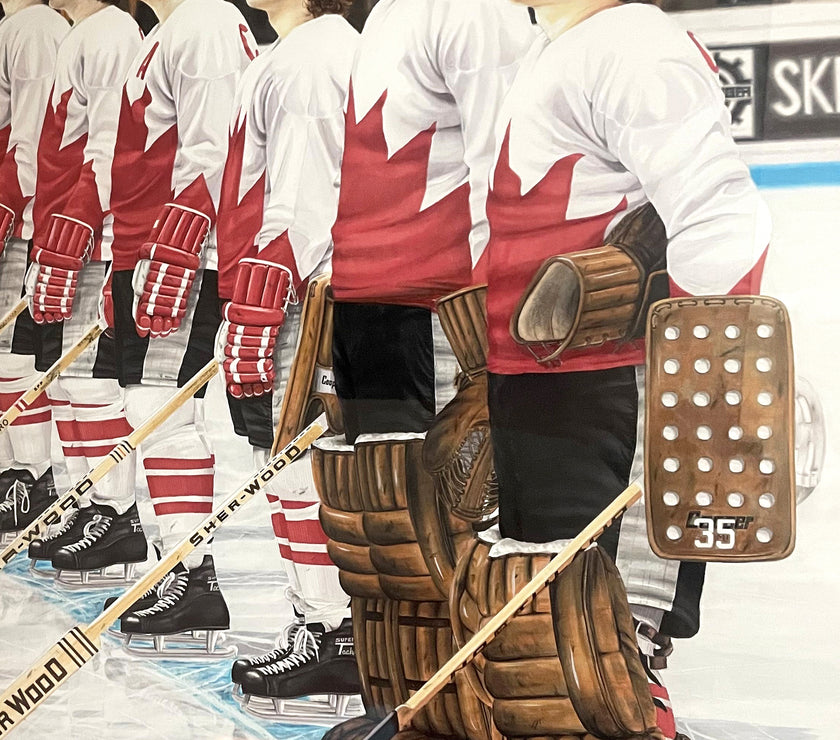 O' Canada Signed Framed Original Painting by Artist Daniel Parry - 35 Signatures