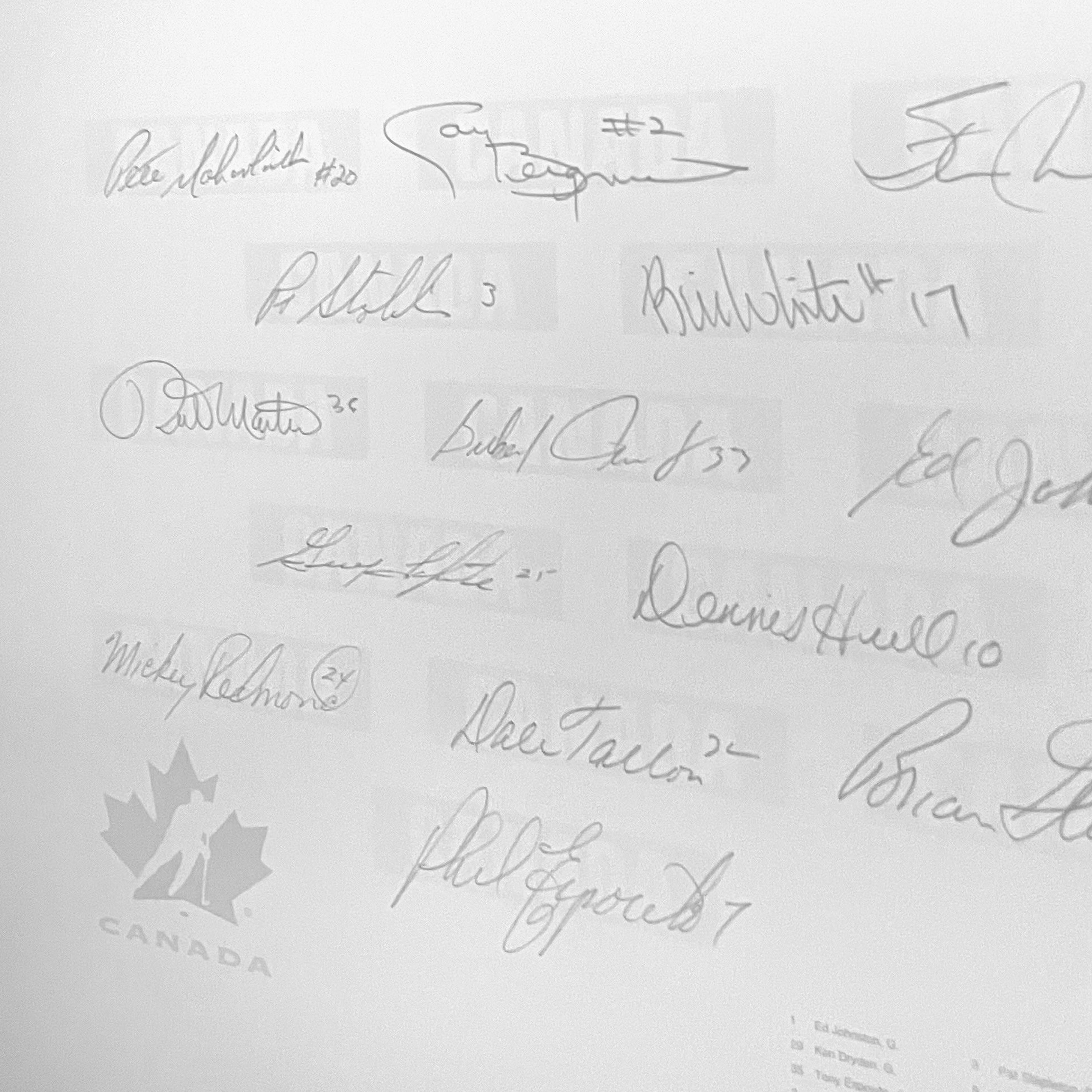 O' Canada Signed Framed Original Painting by Artist Daniel Parry - 35 Signatures