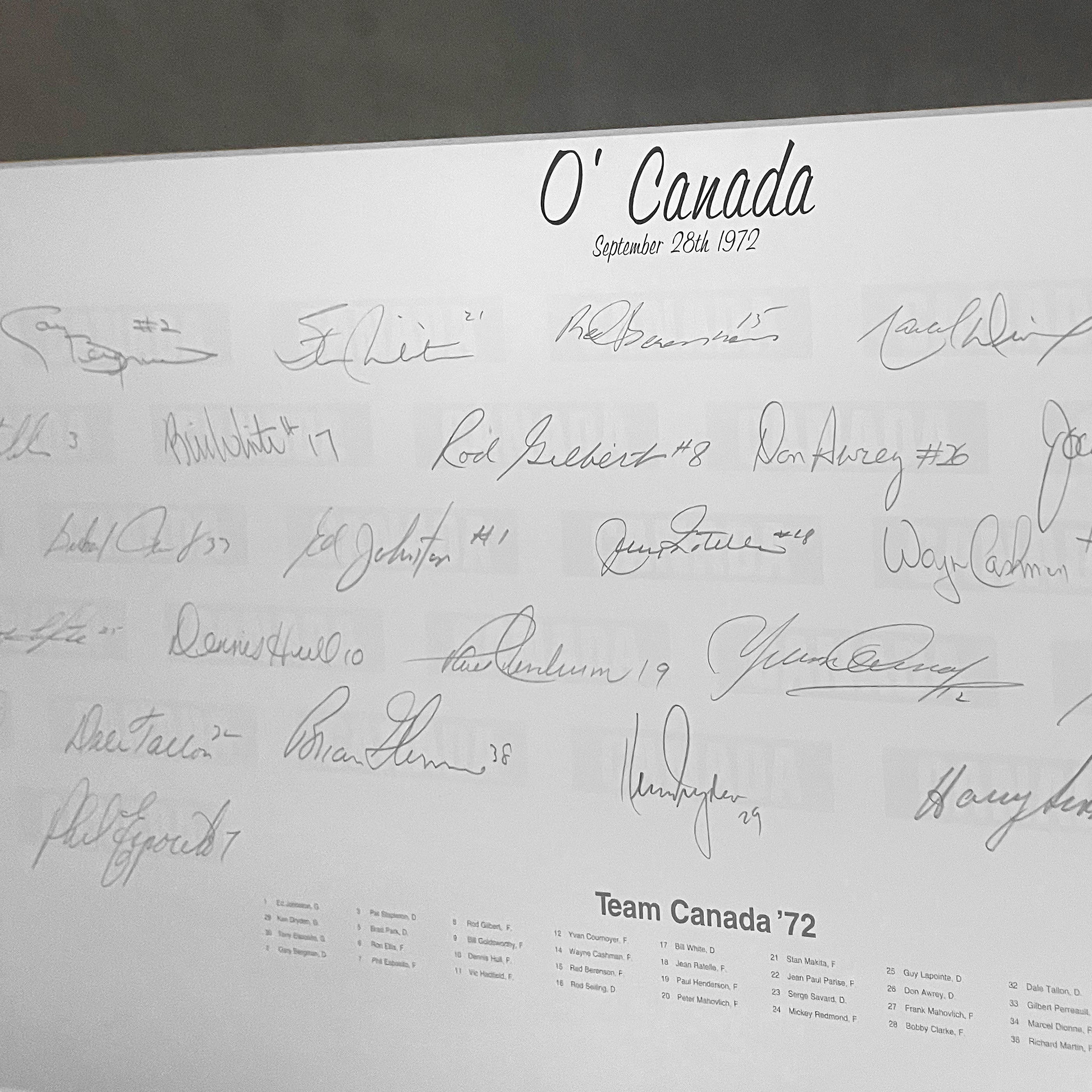 O' Canada Signed Framed Original Painting by Artist Daniel Parry - 35 Signatures